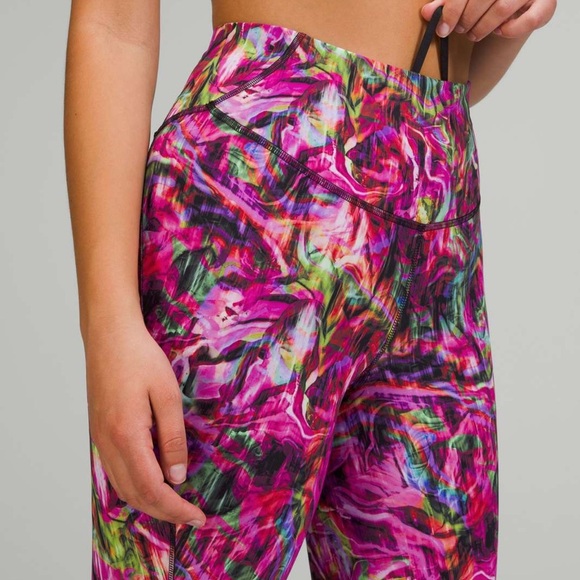 Lululemon Base Pace High-Rise Tight leggings - Hyper Flow Pink Multi size 18 - Picture 2 of 14